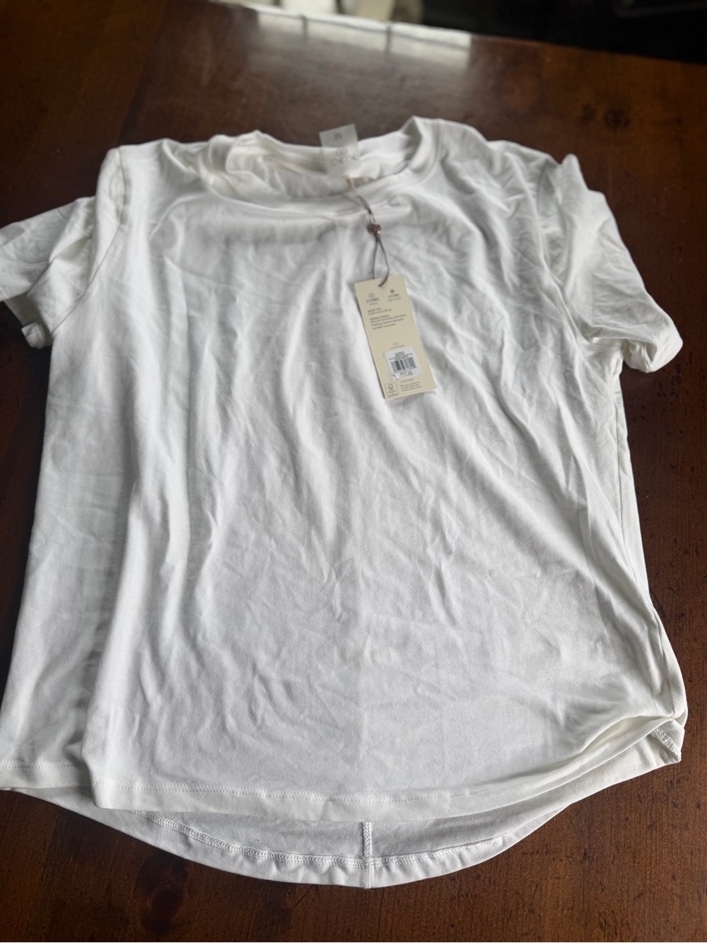 calia- White Short Sleeve Crewneck- NWT.